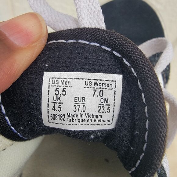 Vans Unisex Old Skool sneakers blk/wht thick sole suede canvas Mens 5.5 Women 7 - Picture 6 of 6